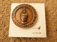 Vintage Huguenin 1973 Bronze Medal 2nd All Africa Games, Lagos, Nigeria Boxed