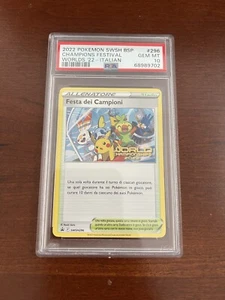 Pokemon PSA 10 Italian Champions Festival London World Championships 2022 - Picture 1 of 2