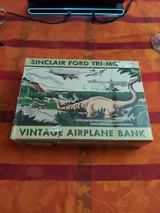 Vintage Sinclair Die Cast Ford Tri Moto Airplane Bank - Picture 1 of 3