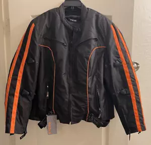 X Element Advanced W/PADS Motorcycle Gear Black Biker Jacket 3XL Zip Out Liner - Picture 1 of 13