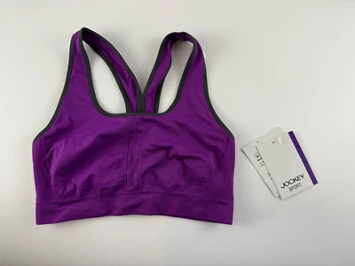 Jockey Sports Bra Women’s Sz Large Seamless Moisture Wicking Purple - Image 1 of 4