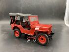 Norev 1:18 For Jeep 1942 US Willis Military Vehicle Red Closed Top Car Model