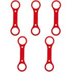  5 Count Red Aluminum Alloy Dual Purpose Bottom Bracket Wrench