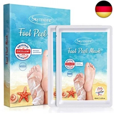 Skymore 2 Paar Fußmaske, Hornhaut Entfernung Fuß Peeling Maske Exfoliating F