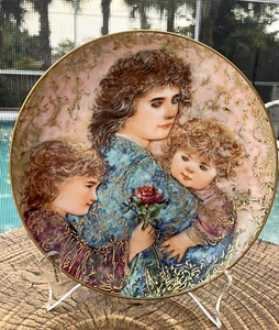 "ELIZABETH, JORDAN & JANIE" Edna Hibel Sammelteller Muttertag 1990 - Bild 1 von 7