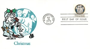 Washington DC 1978 Navidad Andrea della Robbia cubierta postal primer día - Imagen 1 de 1