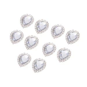 10 PCS Crystal Gems Sticker Crystal Glass Beads DIY Necklace Crystal - Picture 1 of 12