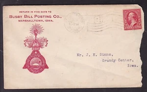ADVERTISING - BUSBY BILL POSTING CO. 1902, MARSHALTOWN, IOWA, - Picture 1 of 2