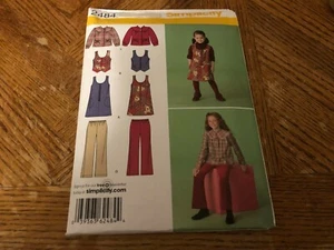 Simplicity Pattern 2484 Girls Jumper, Vest, Jacket & Cropped Pants - Picture 1 of 2