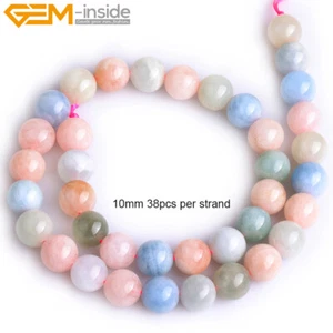 Natural Gemstone Genuine Morganite Stone Jewelry Making Loose Beads Strand 15" - Picture 1 of 30