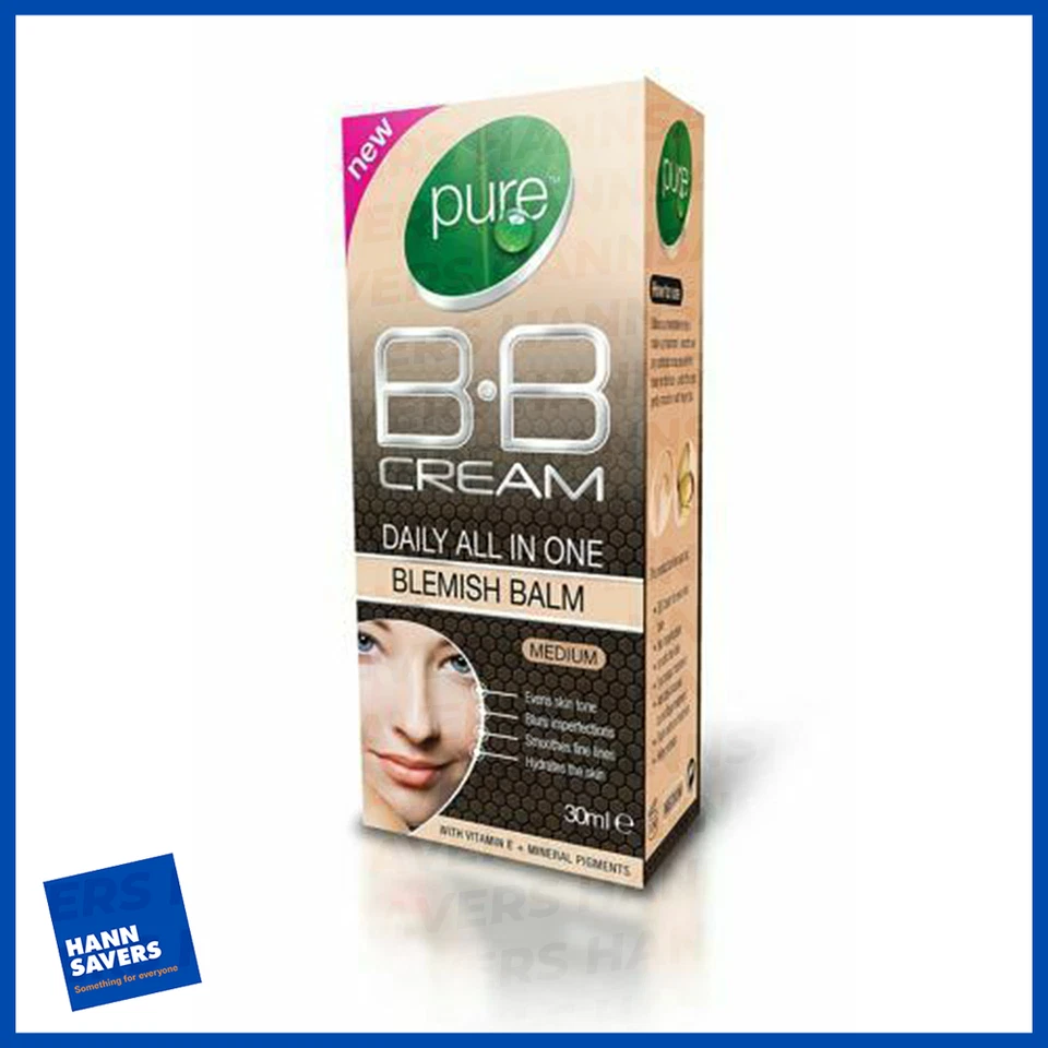 Pure BB Cream Daily All In One Blemish Balm (Medium) 30ml NEW UK - Image 1 of 1