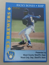 1993 Milwaukee Brewers Police - WOOD COUNTY SHERIFF'S DEPT WOOD CNTY DEP Singles