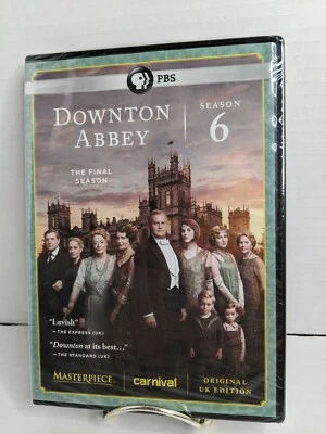 PBS Masterpiece: Downton Abbey сезон 6 DVD 2016 СОВЕРШЕННО НОВЫЙ запечатанный - Изображение 1 из 4