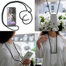 Soft TPU Mobile Phone Anti-fall Case With Cross Shoulder Strap Neck Rope Lanyard