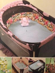 McCalls Sewing Pattern 5829 Baby Infant Items Diaper Bag Bassinet Bumper Uncut - Picture 1 of 3