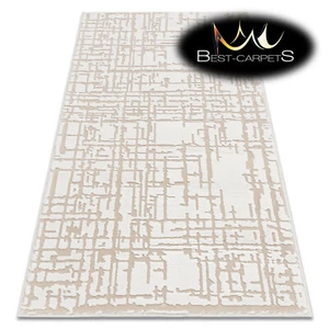 AMAZING exclusive ACRYLIC RUGS "VALS" Abstraction IVORY / BEIGE Best Quality - Picture 1 of 12
