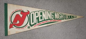 1982 NEW JERSEY DEVILS "OPENING NIGHT" PENNANT - DEVILS 1st YEAR - Picture 1 of 7