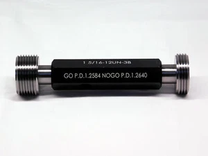 NEW 1 5/16 12 UN 3B THREAD PLUG GAGE 1.3125 GO NO GO P.D.'S = 1.2584 & 1.2640 - Picture 1 of 4
