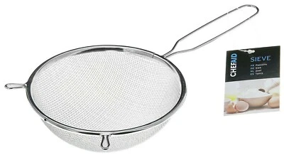 14cm Mesh Strainer Stainless Steel Kitchen Sieve Dusting Flour Icing Sugar Cocoa - Image 1 of 3