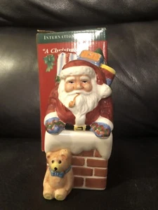 A Christmas Story Santa Salt & Pepper Shaker Stacking International China New - Picture 1 of 4