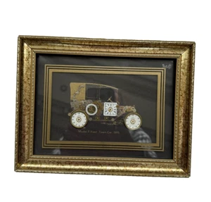 Framed Art Ken Broadbent Collage 1915 Model Ford Town Car Pieces Handmade In UK - Picture 1 of 8