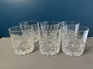 4-6 Vintage Cut Crystal Glass Whiskey Tumblers Glasses - Picture 1 of 9
