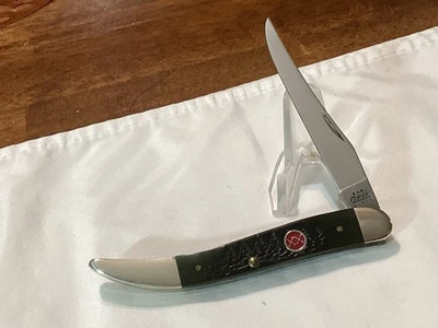 Чехол средний зубочистка рождественская елка травления кости ручки нож 2002, новый в коробке - Изображение 1 из 4