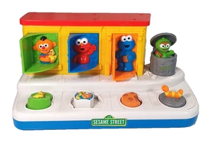 Vintage 2004 Fisher Price Sesame Street Canto Pop-Up Pop Up Poppin Pals - Foto 1 di 16