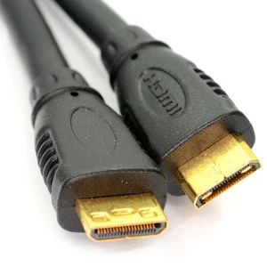 2m GOLD Mini HDMI Type C Plug to Mini Type C Cable - Picture 1 of 2