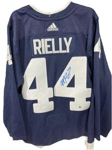 Morgan Rielly Autographed Toronto Maple Leafs Blue Adidas Authentic Jersey COA - Picture 1 of 6