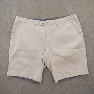 Pantalones Cortos Ted Baker London Para Hombres 40 Gris Frente Plano Chinos tiro medio 10" Nuevos - Imagen 1 de 13