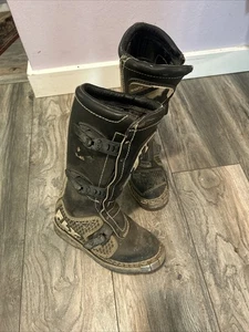 Fly Racing 805 Youth Motocross Riding Boots Size 3 Black MX Dirt Bike - Foto 1 di 18