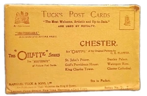 Complete Set of 6 Chester England UK UNP Raphael Tuck Oilette DB Postcards Q29 - Picture 1 of 14