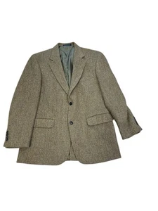 Blazer Harris tweed uomo 40 Lands End tessuto a mano giacca lana scozzese vintage USA - Foto 1 di 13