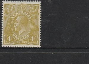 STAMPS AUST KGV  4d OLIVE  S  MULTI   PERF  14  MUH - Picture 1 of 2