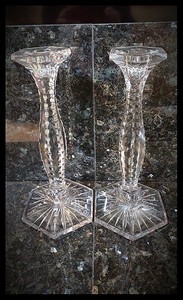 Vintage Cut Glass Candle Holder For Sale Ebay