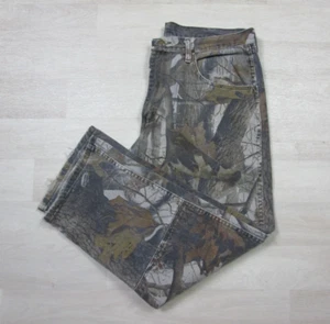 Pantaloni mimetici vintage Wrangler uomo 36x29 doppio ginocchio Realtree jeans caccia legno duro - Foto 1 di 14