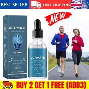 Ultimate Methylene Blue Health Drops 1% Solution High Purity Immune-Support 30ml - Picture 1 of 8
