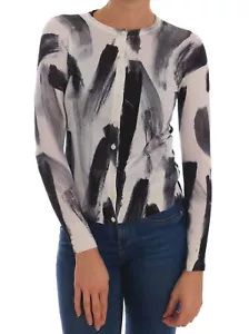 DOLCE & GABBANA Sweater Cardigan Lightweight Silk Paint Stroke IT38/US4/XS - Picture 1 of 10