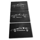 Ford Muscle Super Mustang GT Cobra Cars TREBLE CANVAS WALL ART Picture Print
