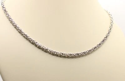 COLLANA ARGENTO BIZANTINA UNISEX RODIATA CM 60 RODIATA MM 4 EXPLOIT - Immagine 1 di 4