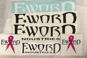 Lot of 6 Assorted Sticker Decals: F•WORD  Industries - Picture 1 of 8