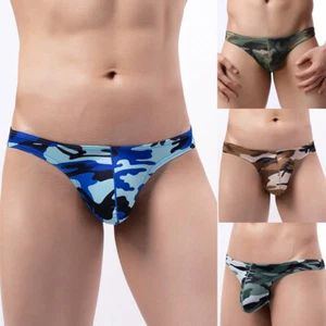 Mens Sexy Low Rise Bulge Pouch T-back G-string Shorts Thong Briefs Underwear US - Picture 1 of 28