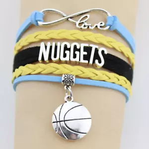 Denver Nuggets Basketball Infinity Love Braided Adjustable Bracelet Free Ship - Picture 1 of 3