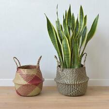 Seagrass Flowerpot Basket Plants Flower Pot Home Storage Bag Organizer