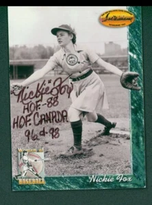 1994 Ted Williams AAGPL Signed Baseball Card - #96 Nickie Fox - Signed, MINT - Picture 1 of 2