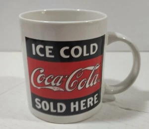Taza de café Gibson de cerámica 12 OZ Coca-Cola helada "Coca-Cola vendida aquí" - Imagen 1 de 4