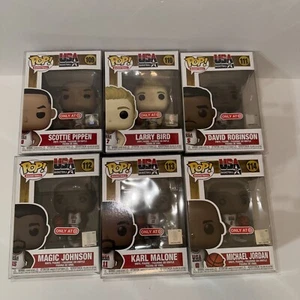 FUNKO POP NBA USA 1992 DREAM TEAM LOT OF 6 Michael Jordan Magic Johnson - Picture 1 of 7