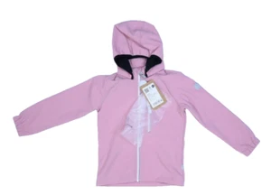 Reima Vantti Softshell Jacket Pink Girls Full Zip Coat Detachable Hood Girls 6Y - Picture 1 of 12