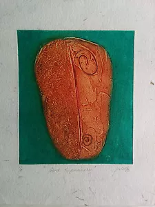 Cuban Art Print on Handmade Paper "Expresiones" Julieta Signed Limited Edition - Picture 1 of 7